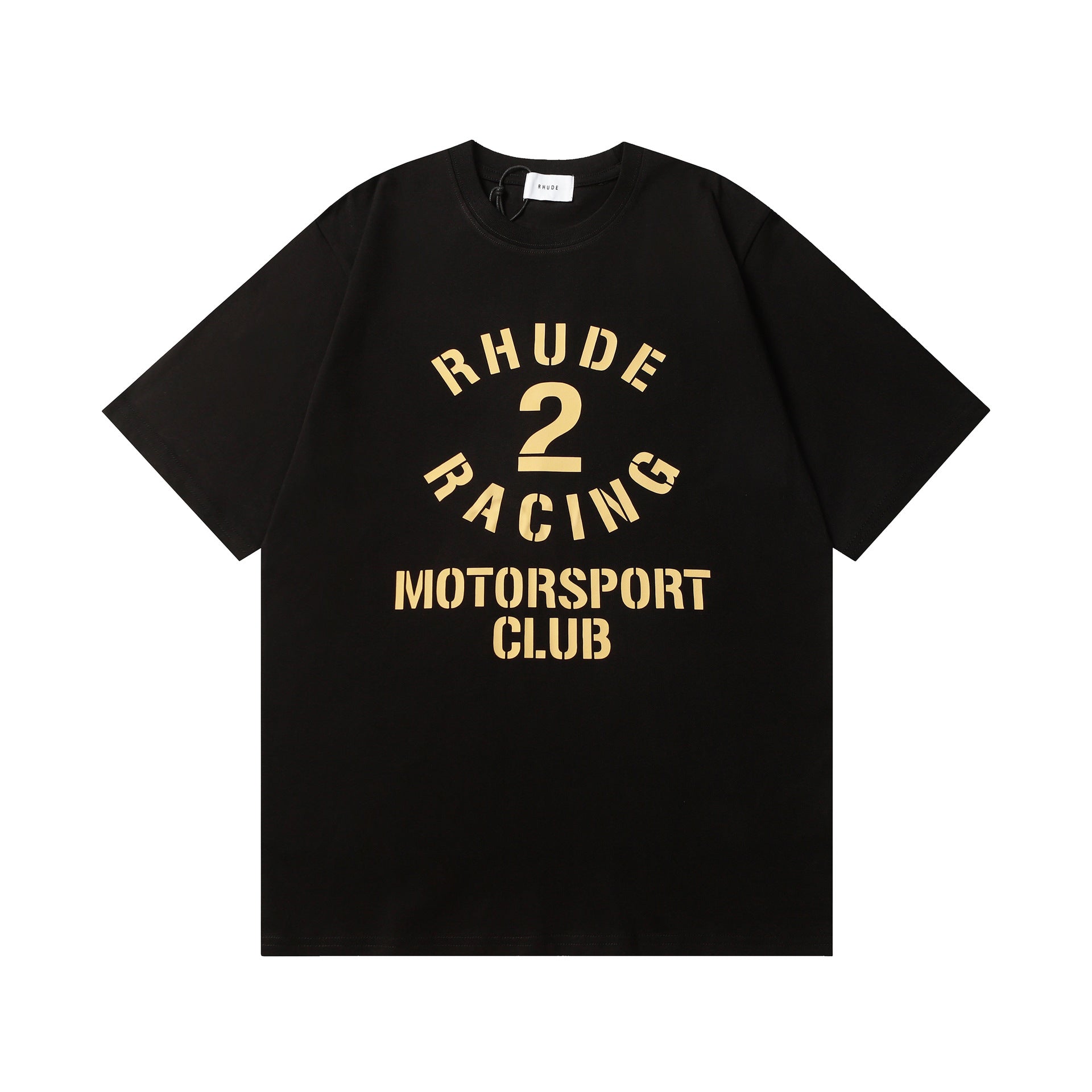 Rhude T-shirt Racing Club Alphabet Slogan Printed Short Sleeve T-shirt