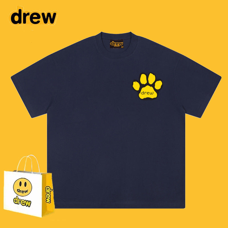 Drew T-shirts Short Sleeve Smiley round Neck Short Sleeve