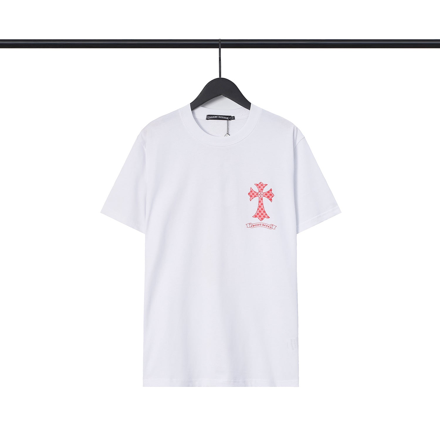 Chrome Heart T Shirts Sanskrit Color Printing Loose Cotton Casual Crew Neck Short Sleeve T-Shirt