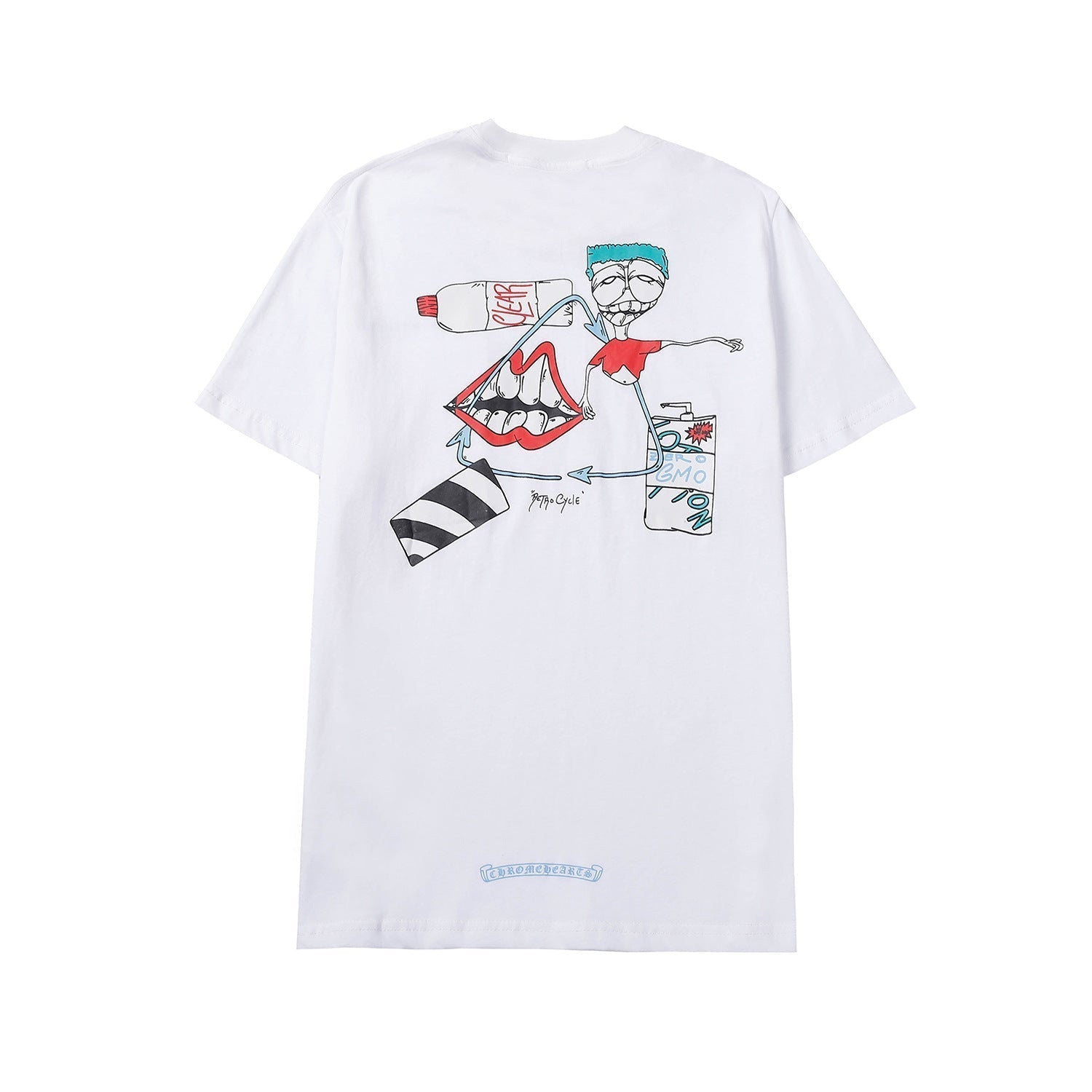 Chrome Heart T Shirts Crowe Summer Short Sleeve Hip Hop Men's and Women's T-Shirts