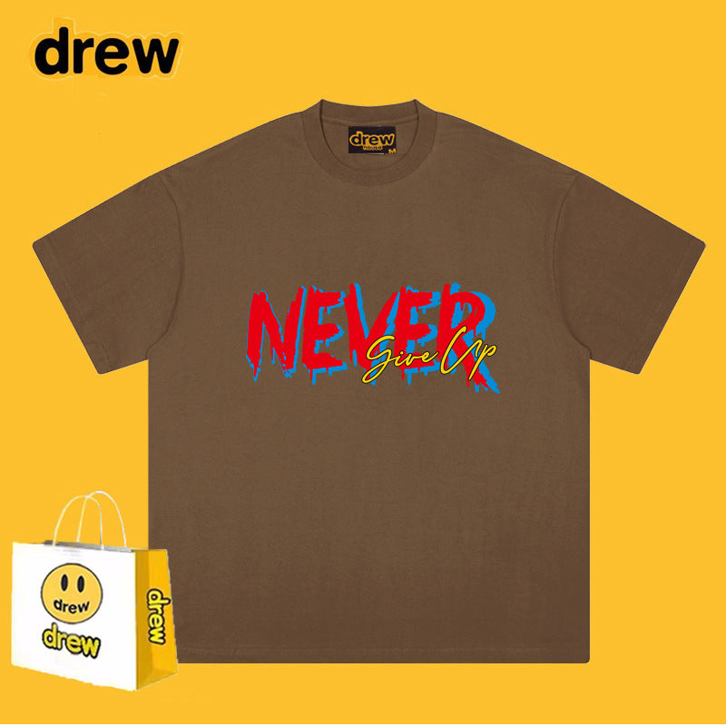 Drew T-shirts Printed Smiley T-shirt Loose