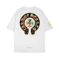 Chrome Heart T Shirts Cross Color Printed Short Sleeve T-Shirt Loose