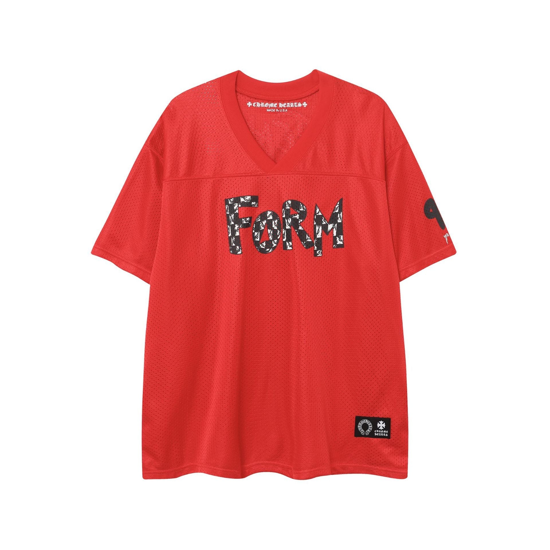 Chrome Heart T Shirts Croix Cross Color Leather Printed Short Sleeve T-Shirt