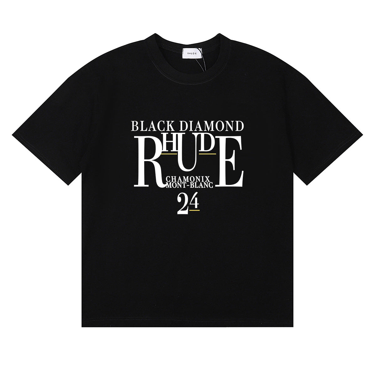 Rhude T-shirt Micro Label Letter Skull Print Short Sleeve T-shirt