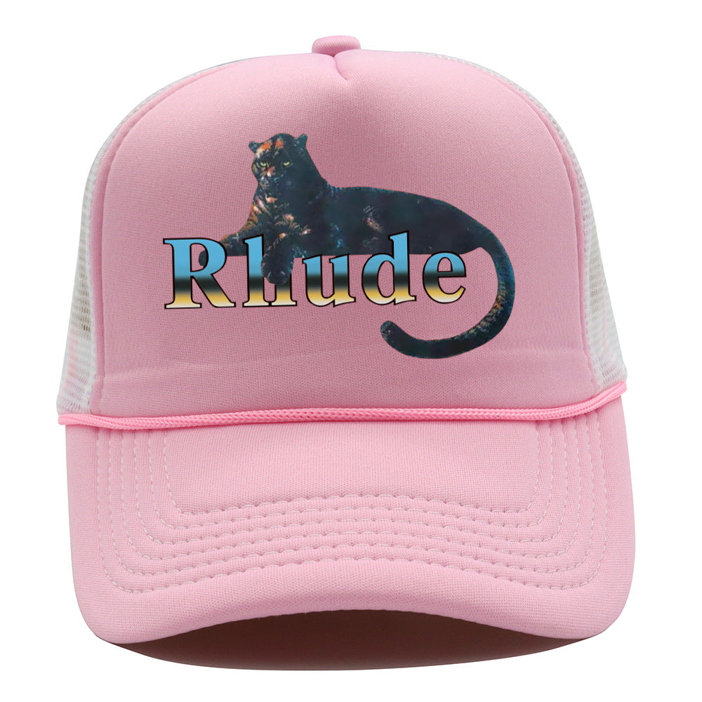 Rhude Hat Mesh Cap Animal Print Mesh Baseball Cap