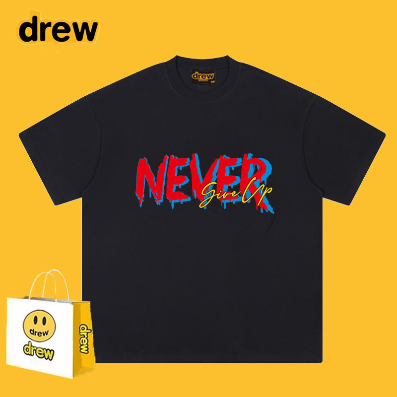 Drew T-shirts Printed Smiley T-shirt Loose