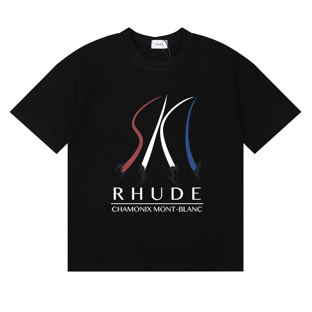 Rhude T-shirt Ski Theme Letter Print Short Sleeve T-shirt