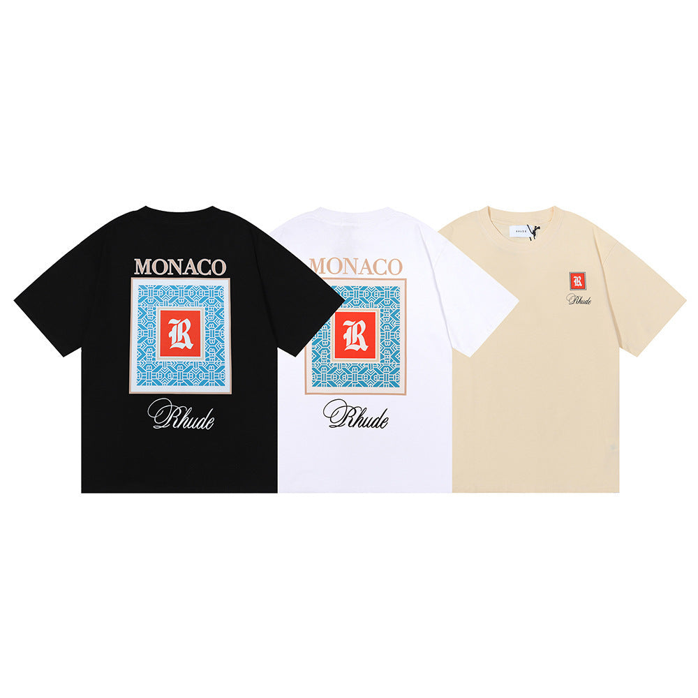 Rhude T-shirt Moroccan Micro Printed Short Sleeve T-shirt