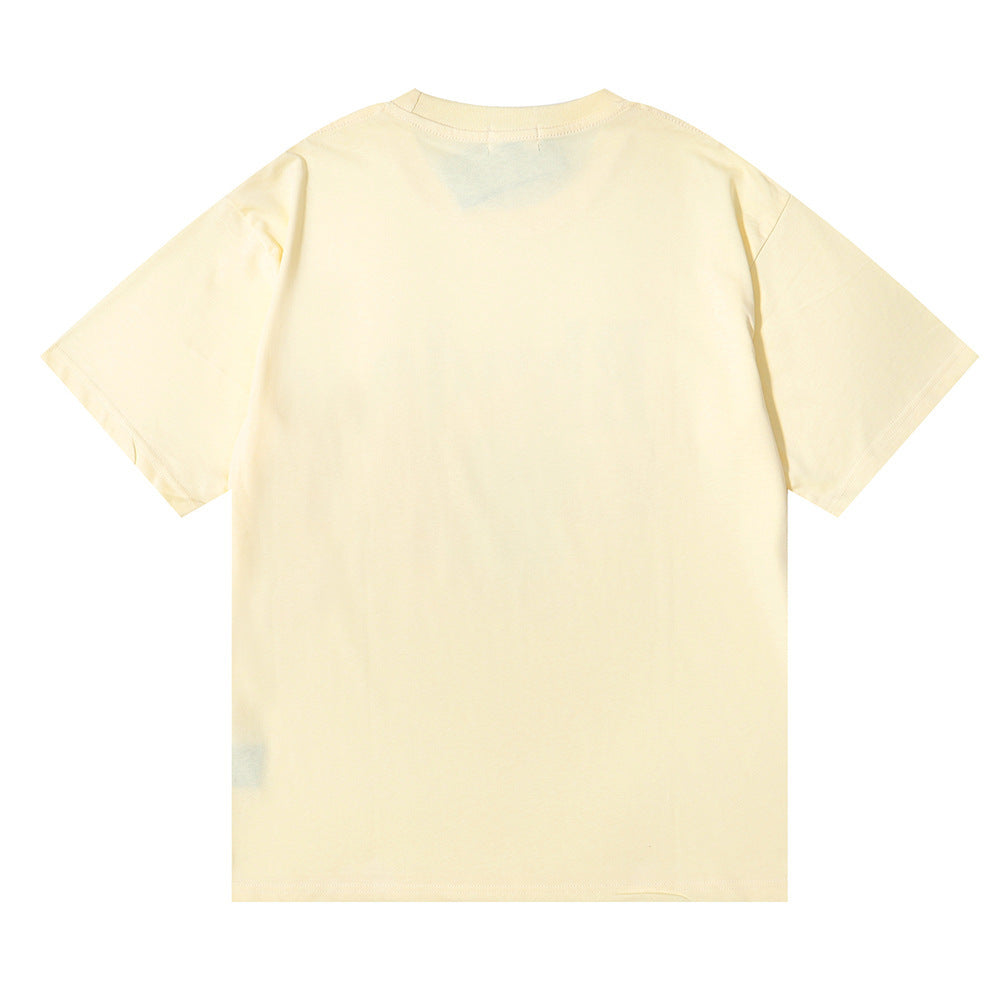 Rhude T-shirt Micro Label Yacht Print Short Sleeve T-shirt