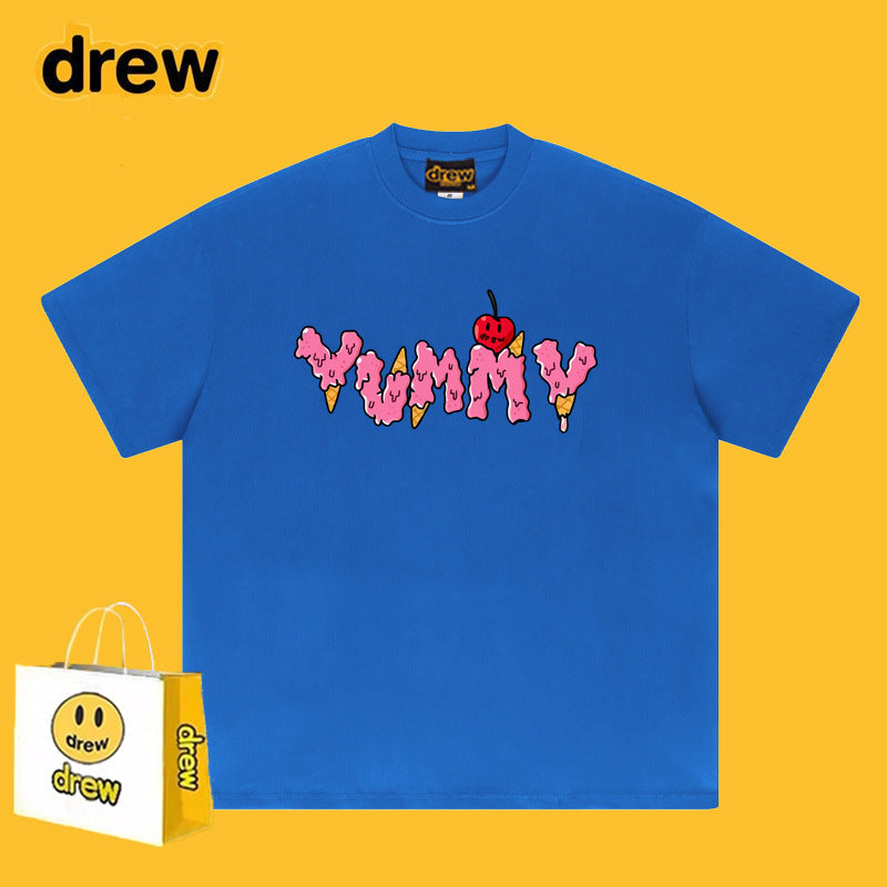 Drew T-shirts Short Sleeve English Printed T-shirt