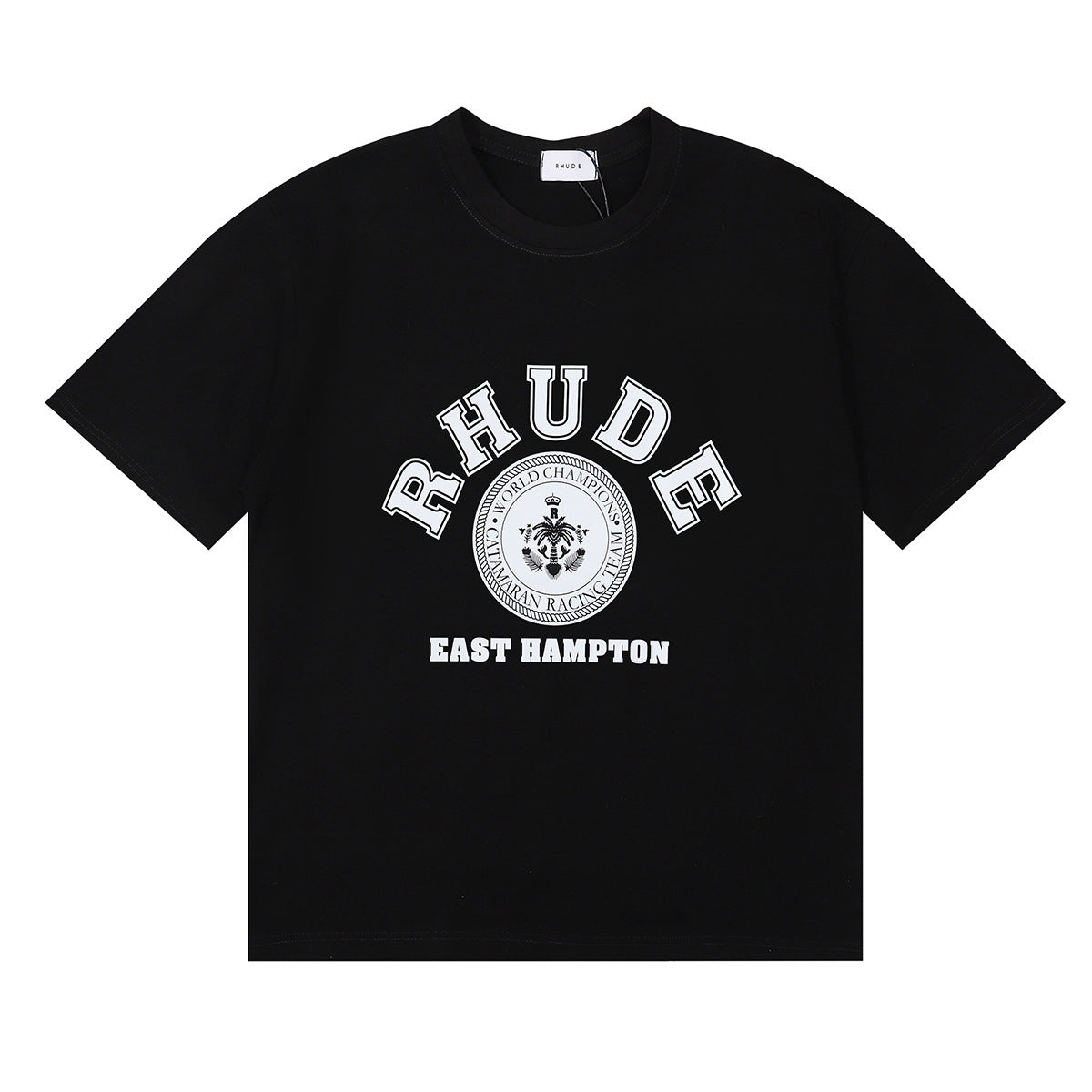 Rhude T-shirt Micro Label Letter Pattern Printed Short Sleeve T-shirt
