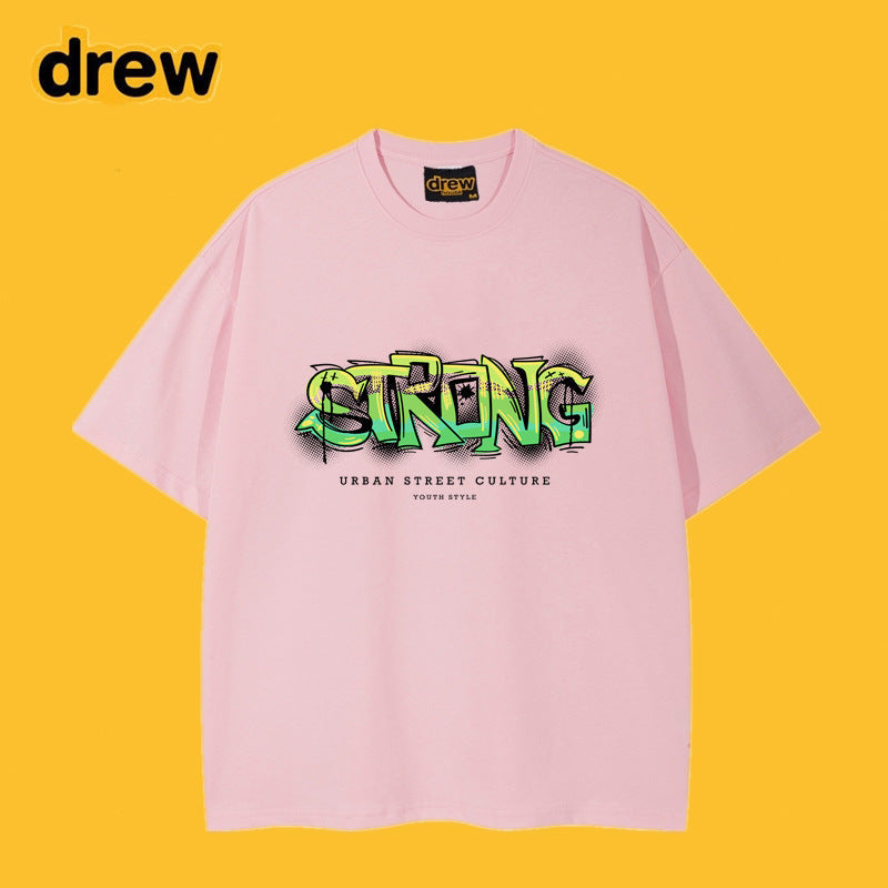Drew T-shirts Smiley T-shirt Graffiti Printing