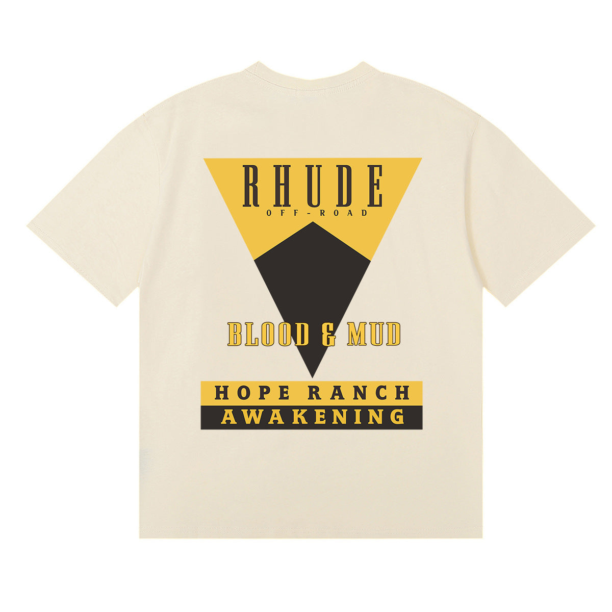 Rhude T-shirt Micro Label Letter Skull Print Short Sleeve T-shirt