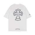 Chrome Heart T Shirts Cross Print Short Sleeve T-Shirt Loose