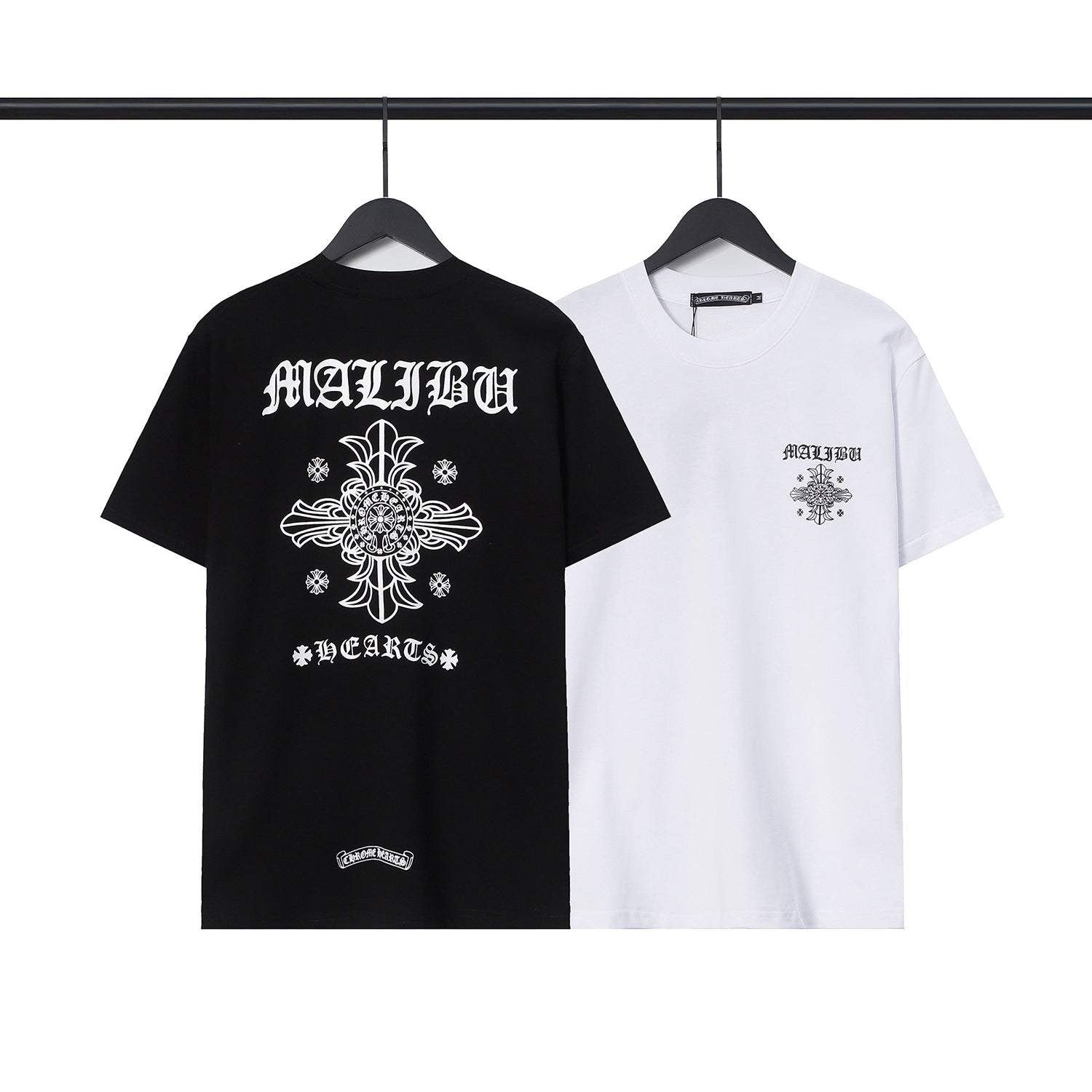 Chrome Heart T Shirts Sanskrit Cross Horseshoe Letter Flower Short Sleeve T-Shirt