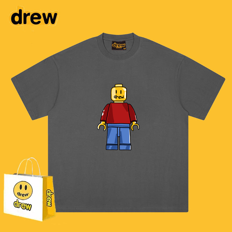 Drew T-shirts Short Sleeve Loose round Neck Short Sleeve