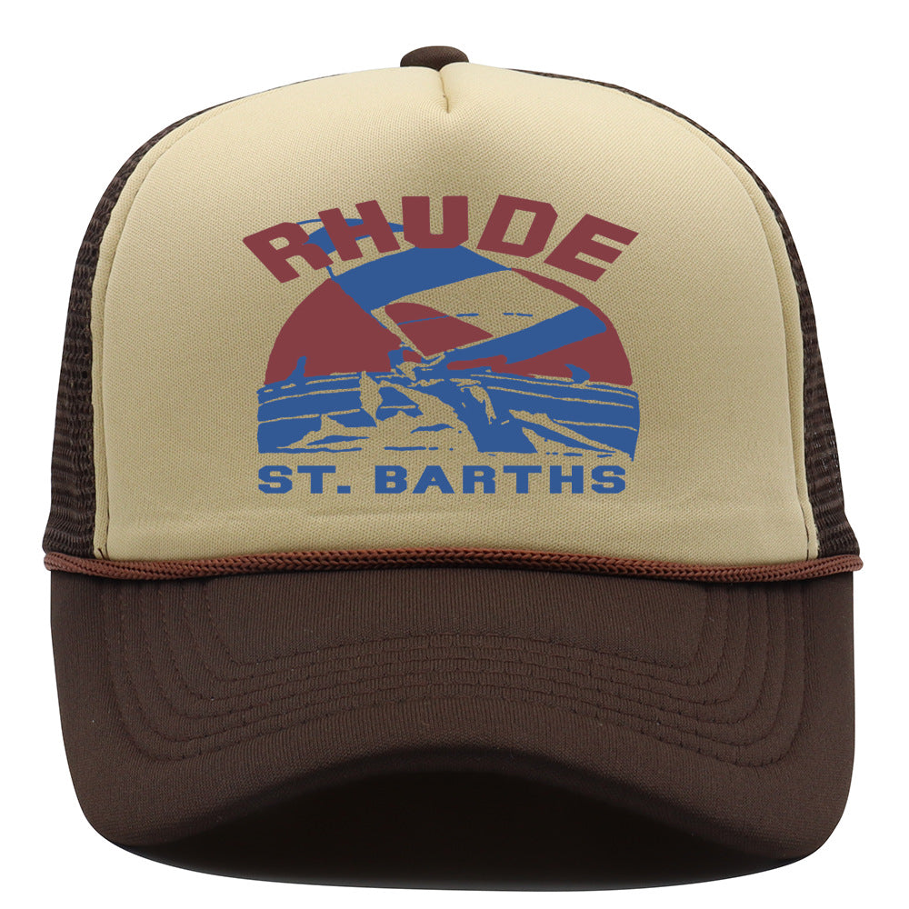 Rhude Hat Retro Outdoor Shade Baseball Net Cap