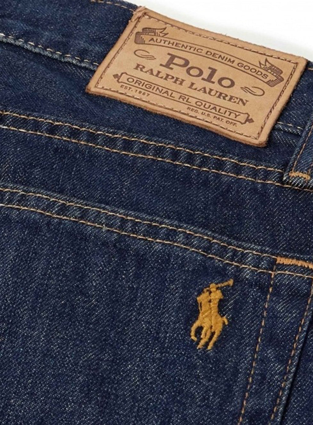 RALPH LAUREN Hampton Straight Leg Denim Jeans Blue