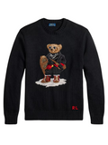 RALPH LAUREN Polo Bear Embroidered Sweater Black