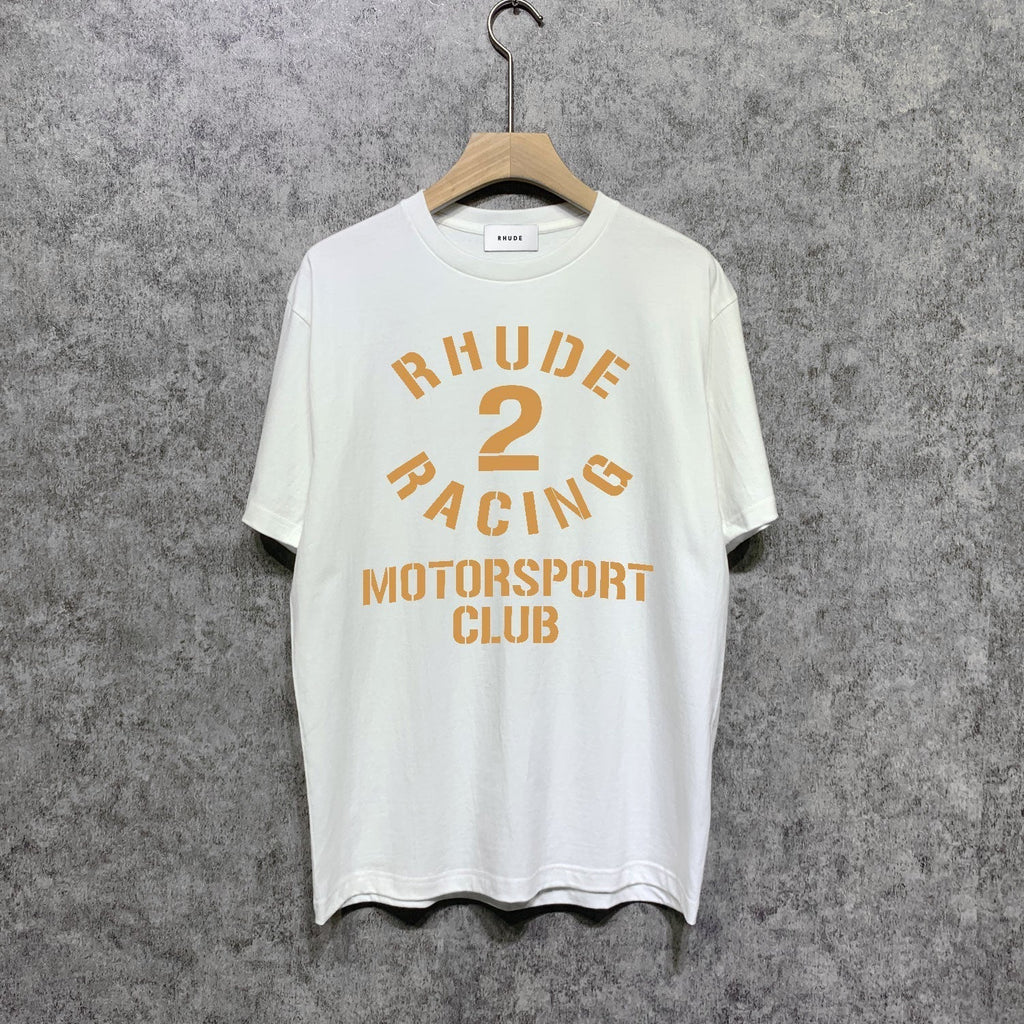 Rhude T-shirts Printed Trendy Pure Cotton