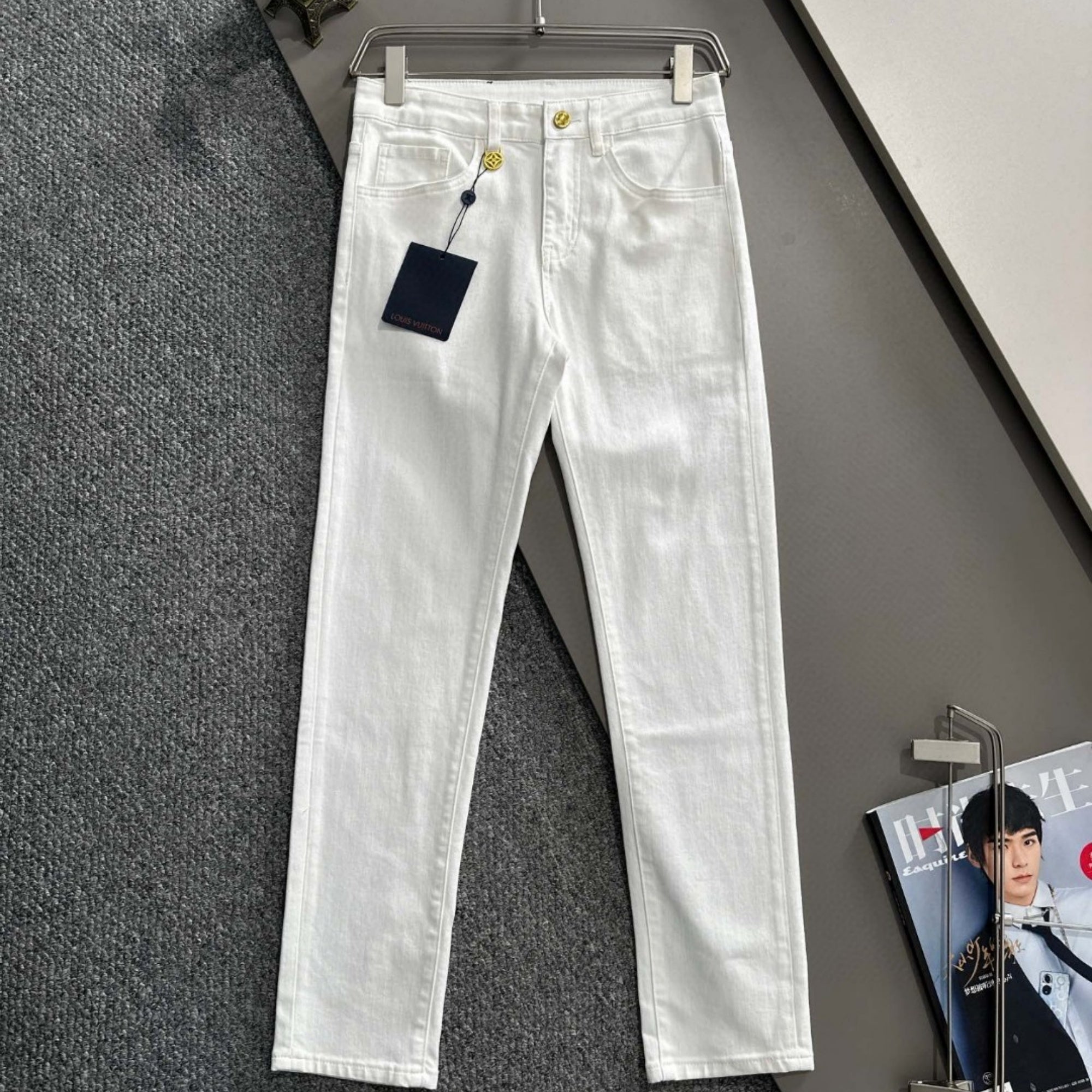 Louis Vuitton Logo-Embroidered Jeans