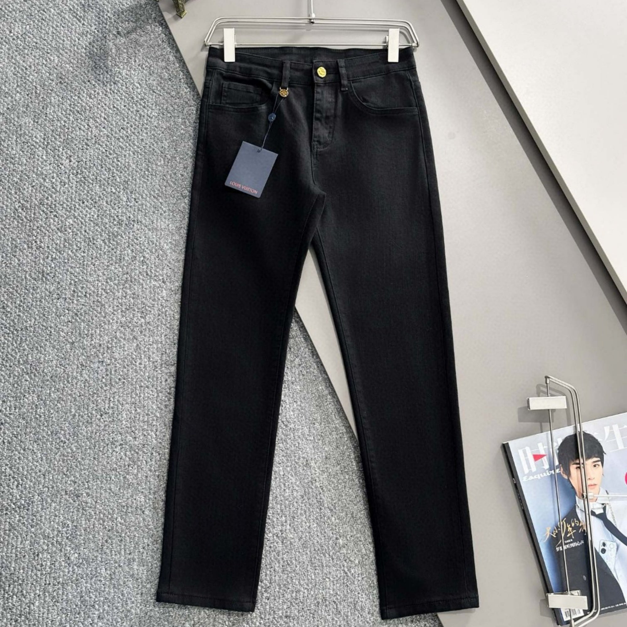Louis Vuitton Logo-Embroidered Jeans