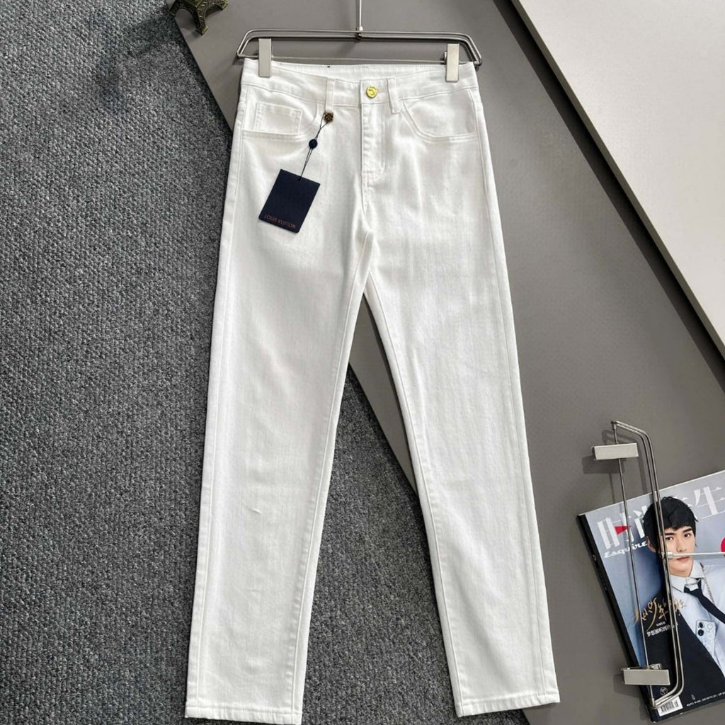 Louis Vuitton Logo-Embroidered Jeans