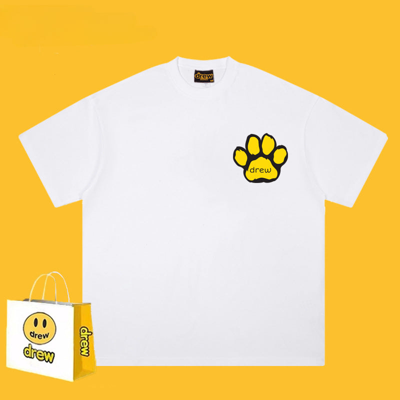 Drew T-shirts Short Sleeve Smiley round Neck Short Sleeve