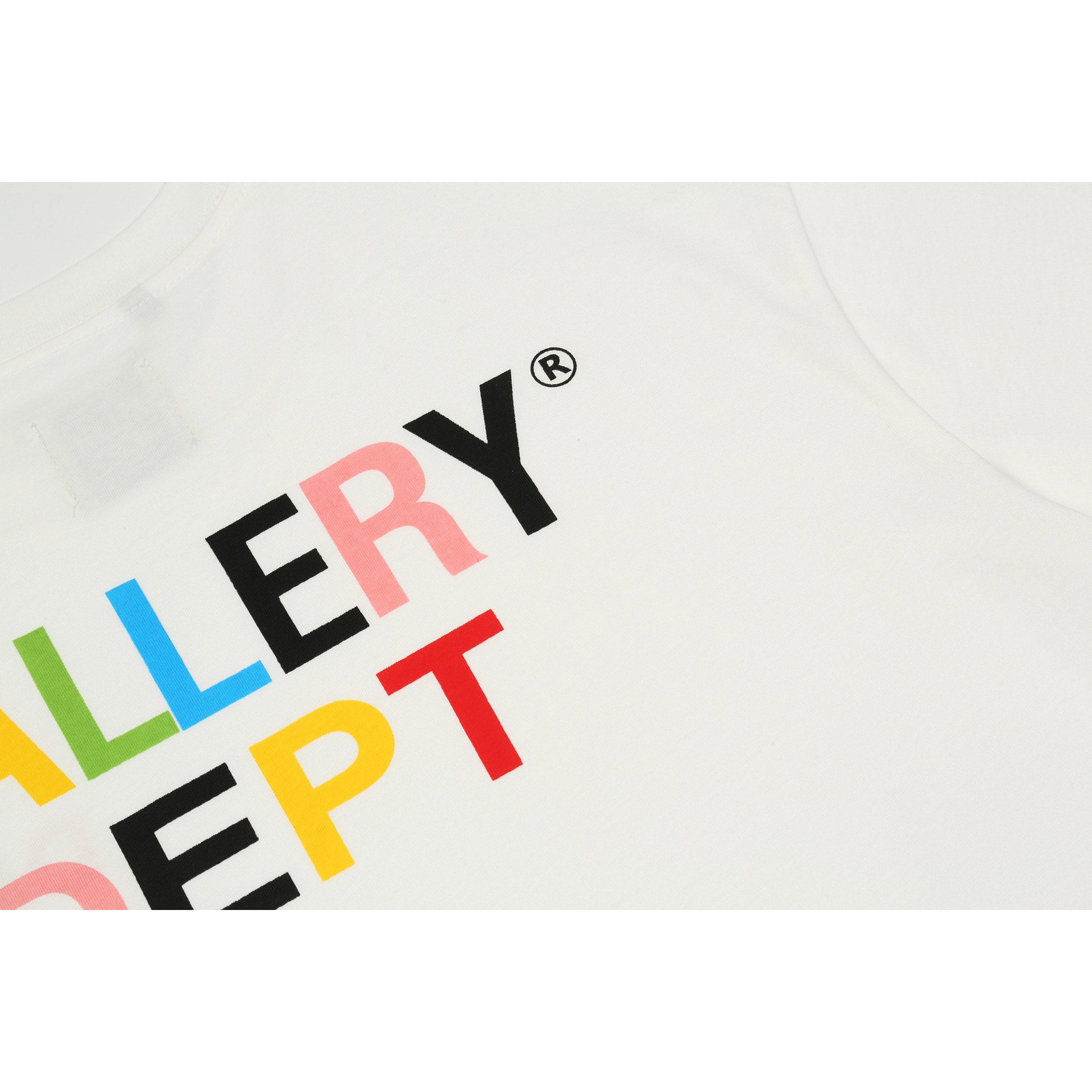 Gallery Dept T-shitrs Vintage Color Print plus Size Short Sleeve
