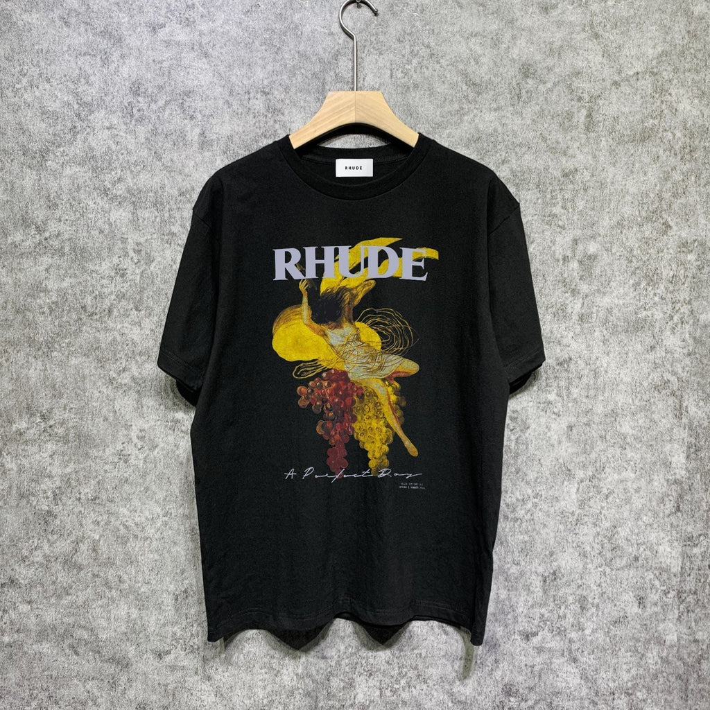 Rhude T-shirts Printed Trendy Pure Cotton