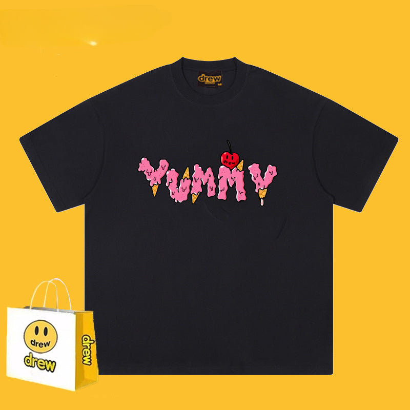 Drew T-shirts Short Sleeve English Printed T-shirt