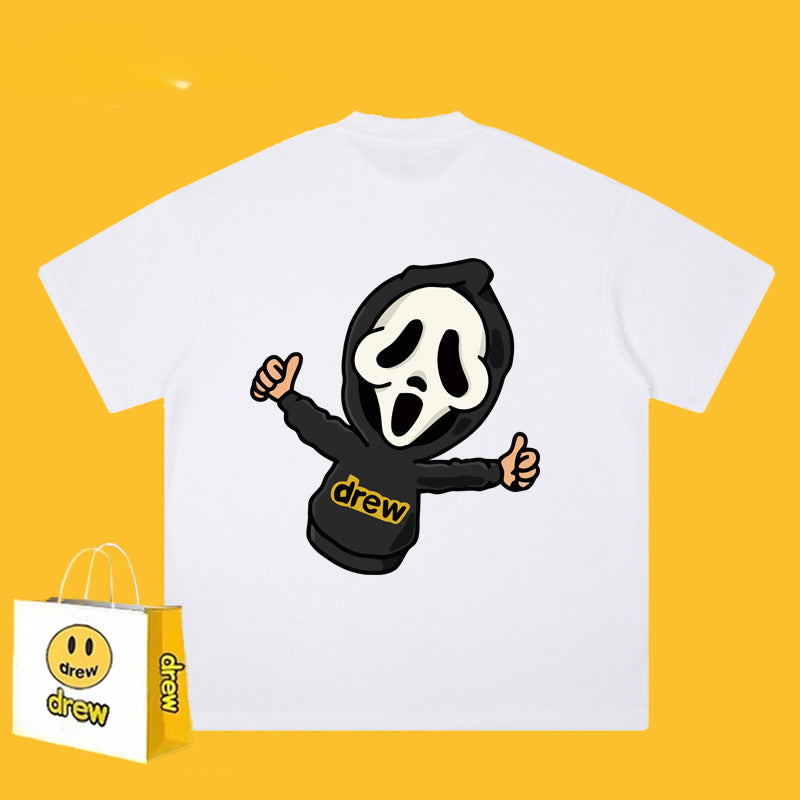 Drew T-shirts Short-Sleeved Clothes Smiley Face Short Sleeve round Neck