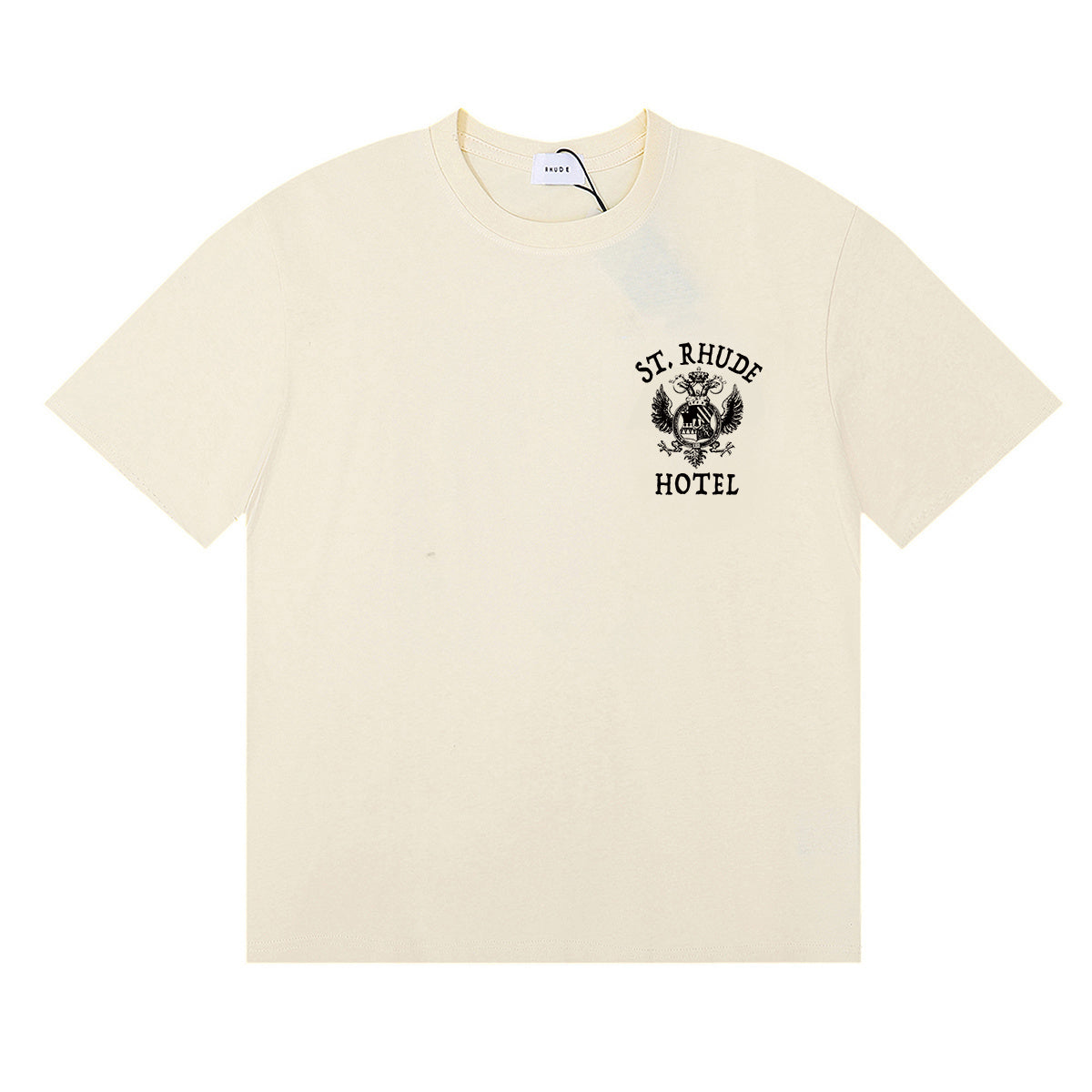 Rhude T-shirts Totem Simple Printing Cotton Casual Short Sleeve Men and Women