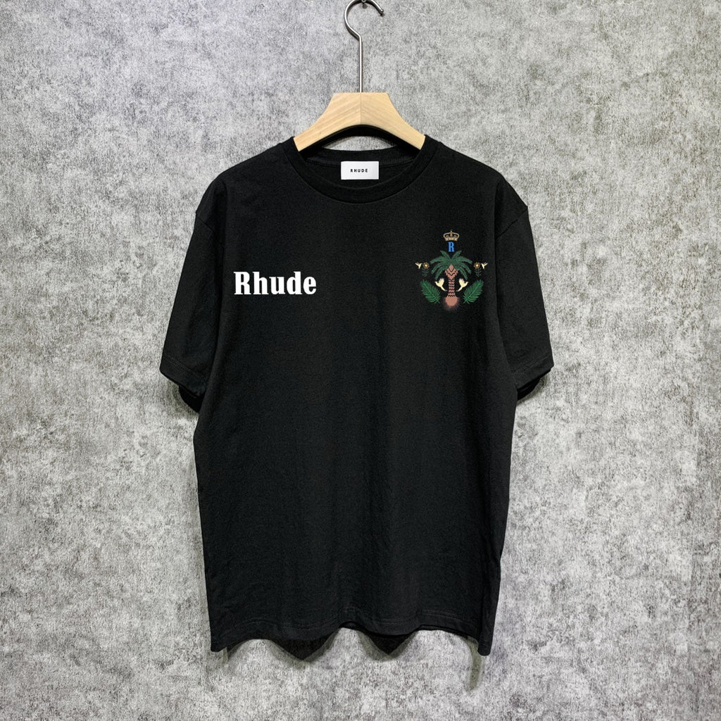 Rhude T-shirts Printed Trendy Pure Cotton