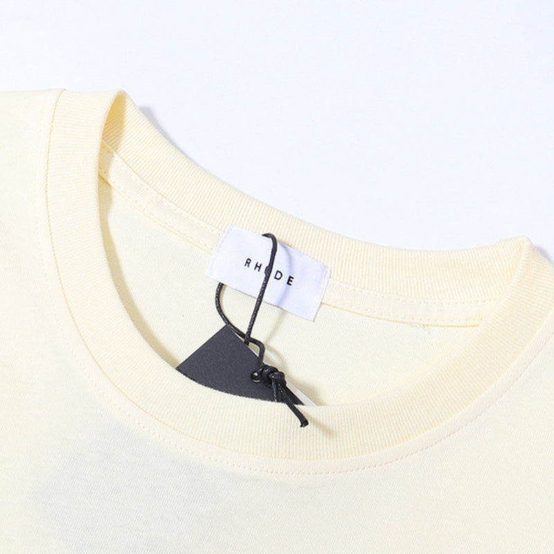 Rhude T-shirt gradual change color bird print short sleeve T-shirt