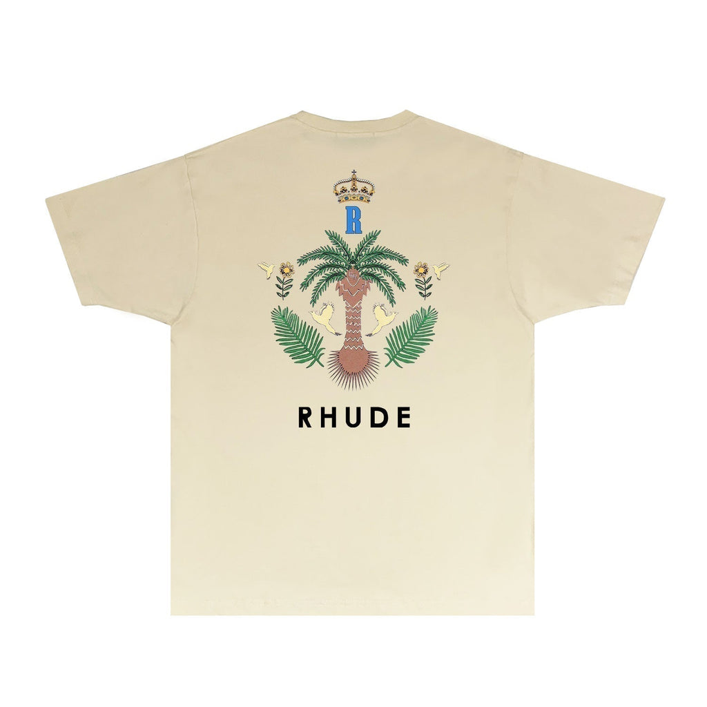 Rhude T-shirts Printed Trendy Pure Cotton