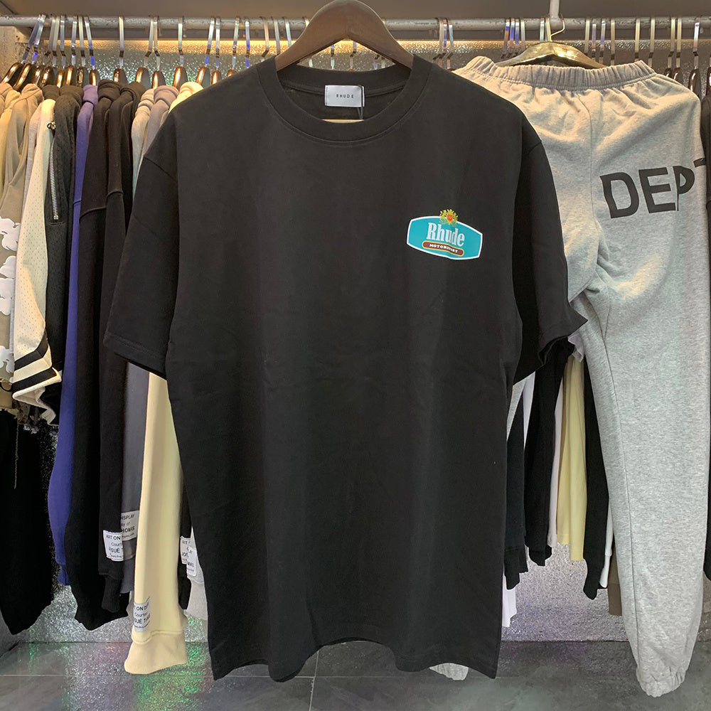 Rhude T-shirts Cotton Short Sleeves Men and Women