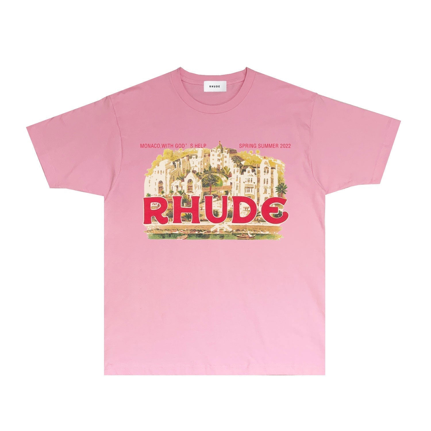 Rhude T-shirts Printed Trendy Pure Cotton