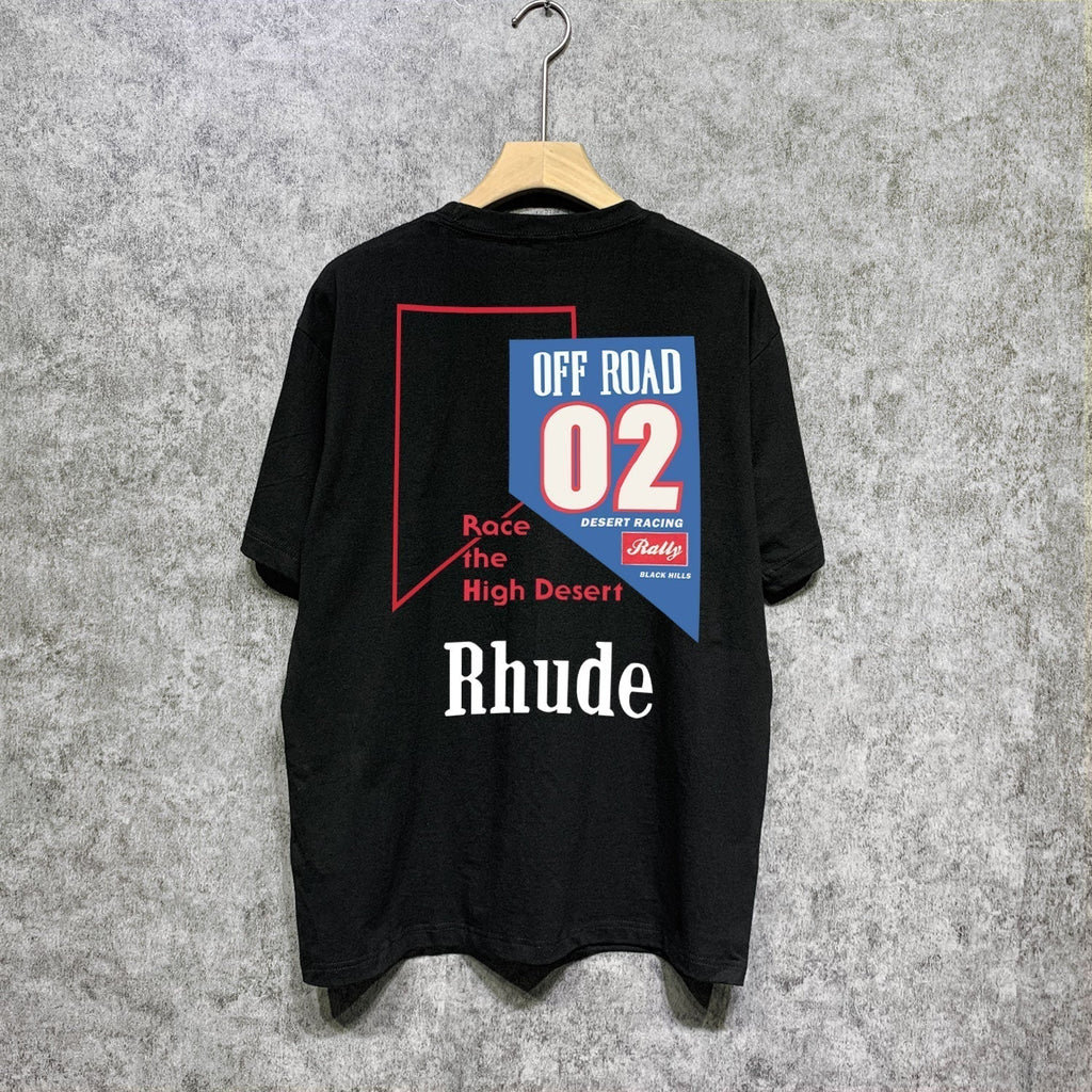 Rhude T-shirts Printed Trendy Pure Cotton