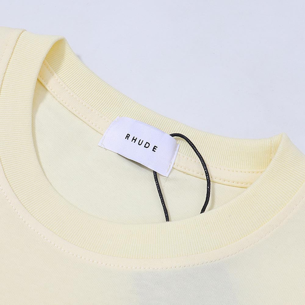 Rhude T-shirts World Champion Commemorative Cotton Casual Short Sleeve Men and Women