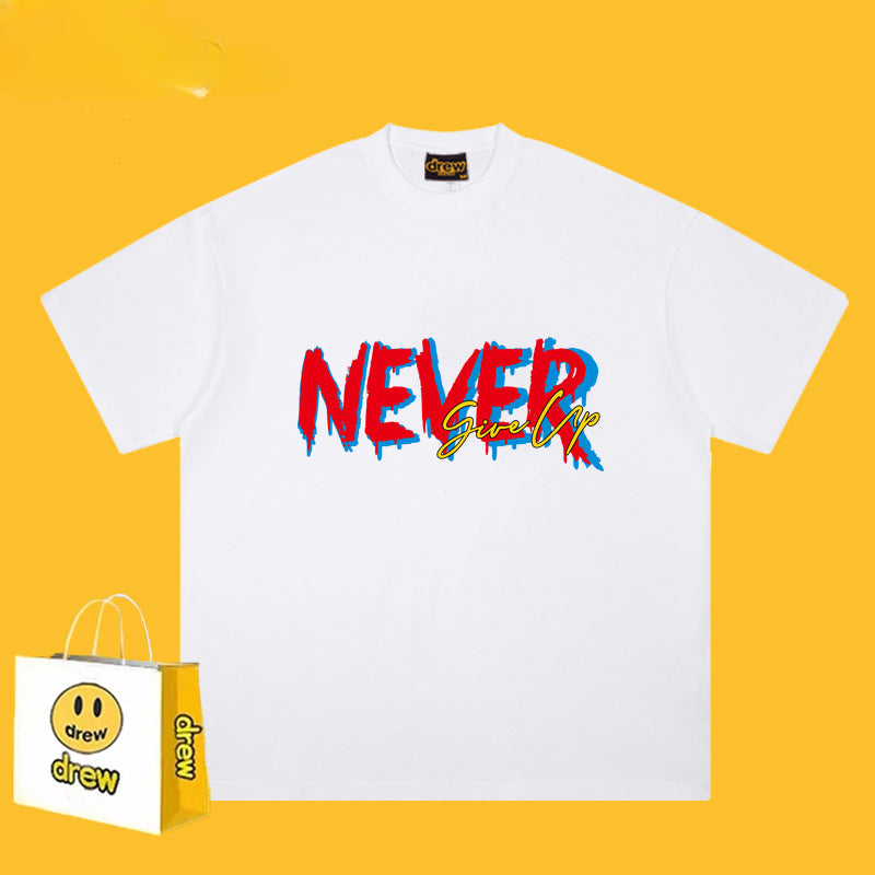 Drew T-shirts Printed Smiley T-shirt Loose