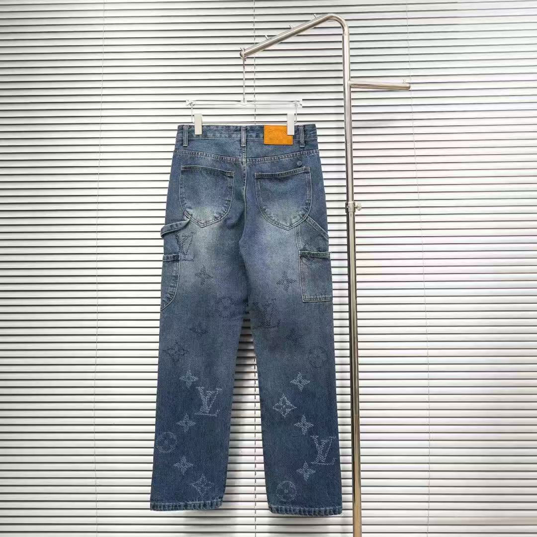 Louis Vuitton Logo-Embroidered Jeans