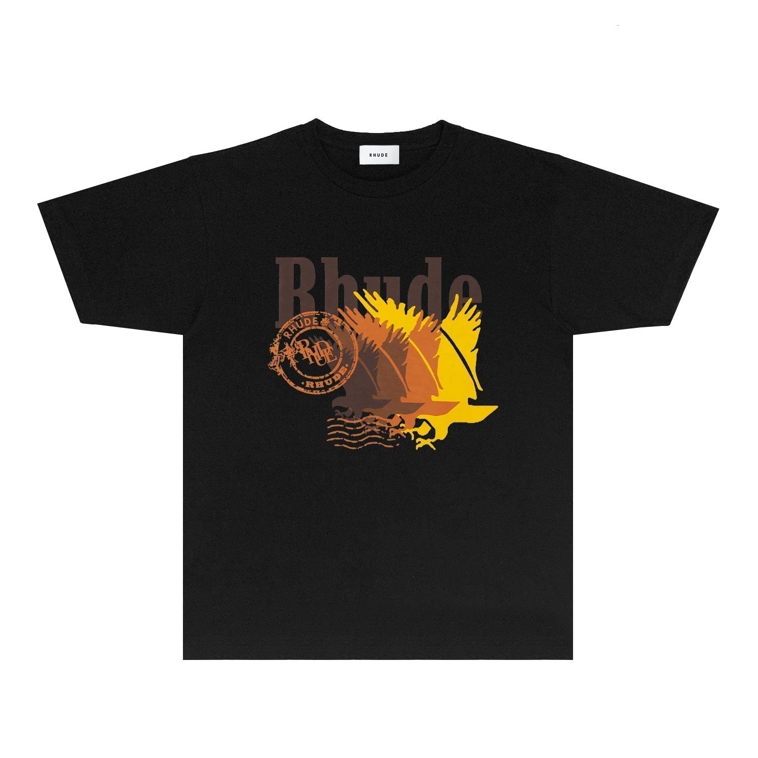 Rhude T-shirts Printed Trendy Pure Cotton