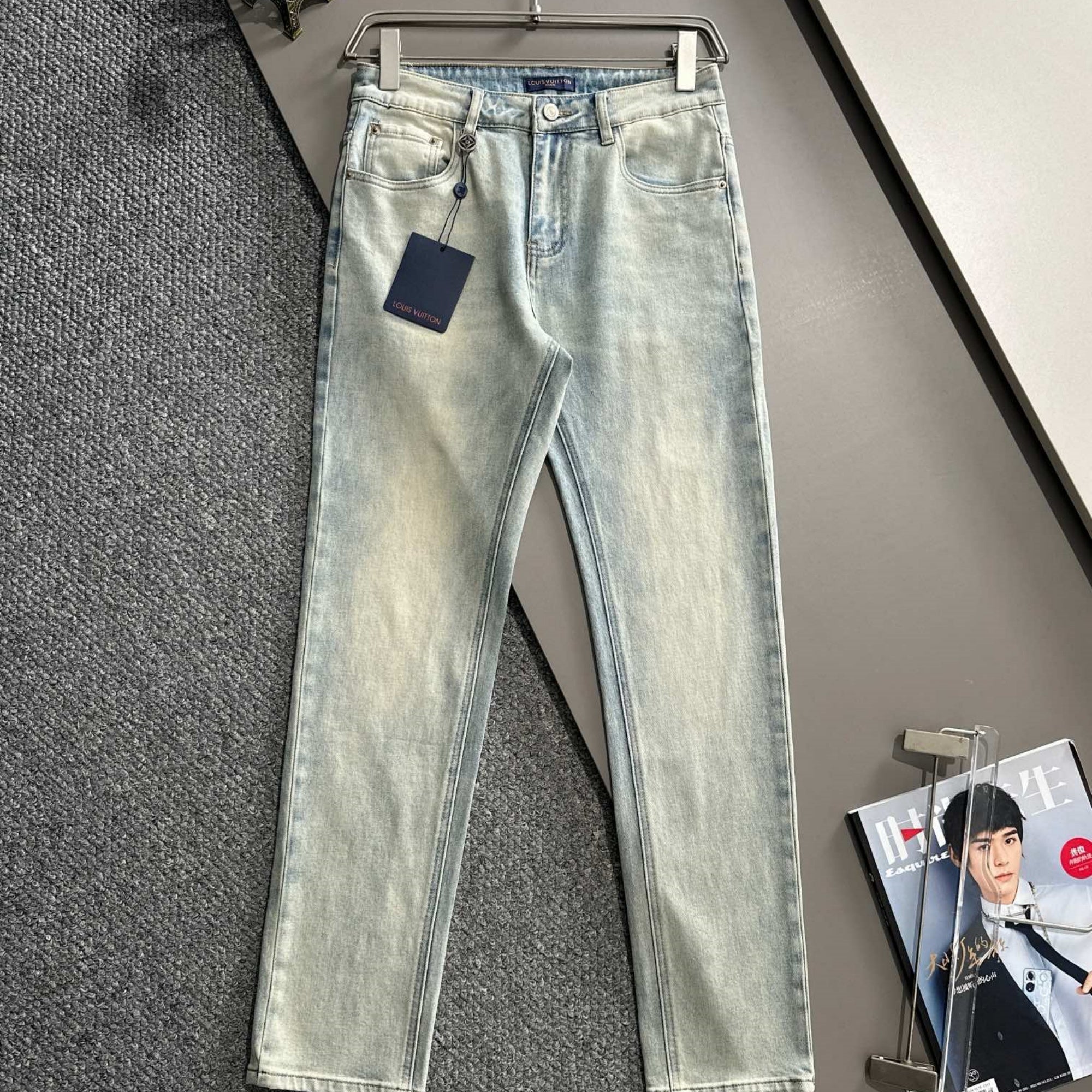 Louis Vuitton Logo-Embroidered Jeans