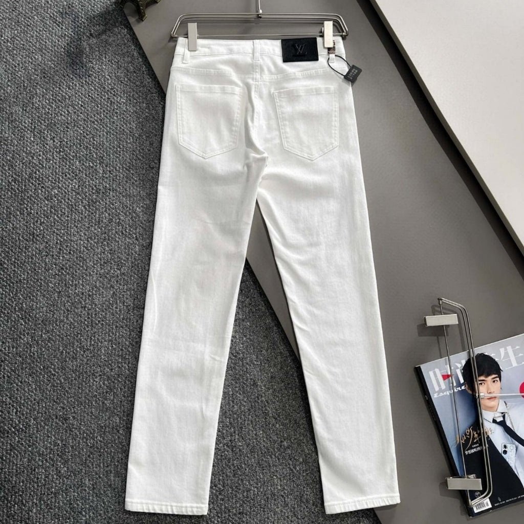 Louis Vuitton Logo-Embroidered Jeans