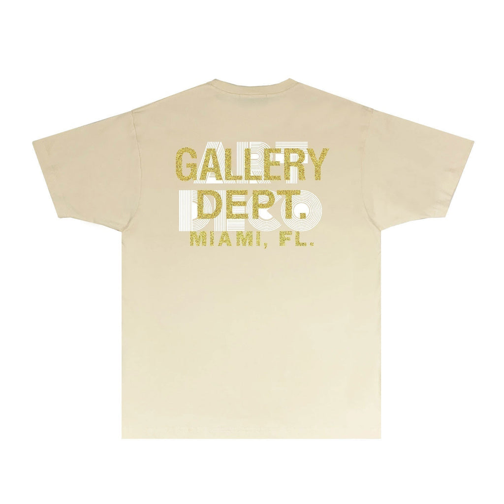 Gallery Dept T Shirt Retro Printed Loose Short-Sleeved Shirt
