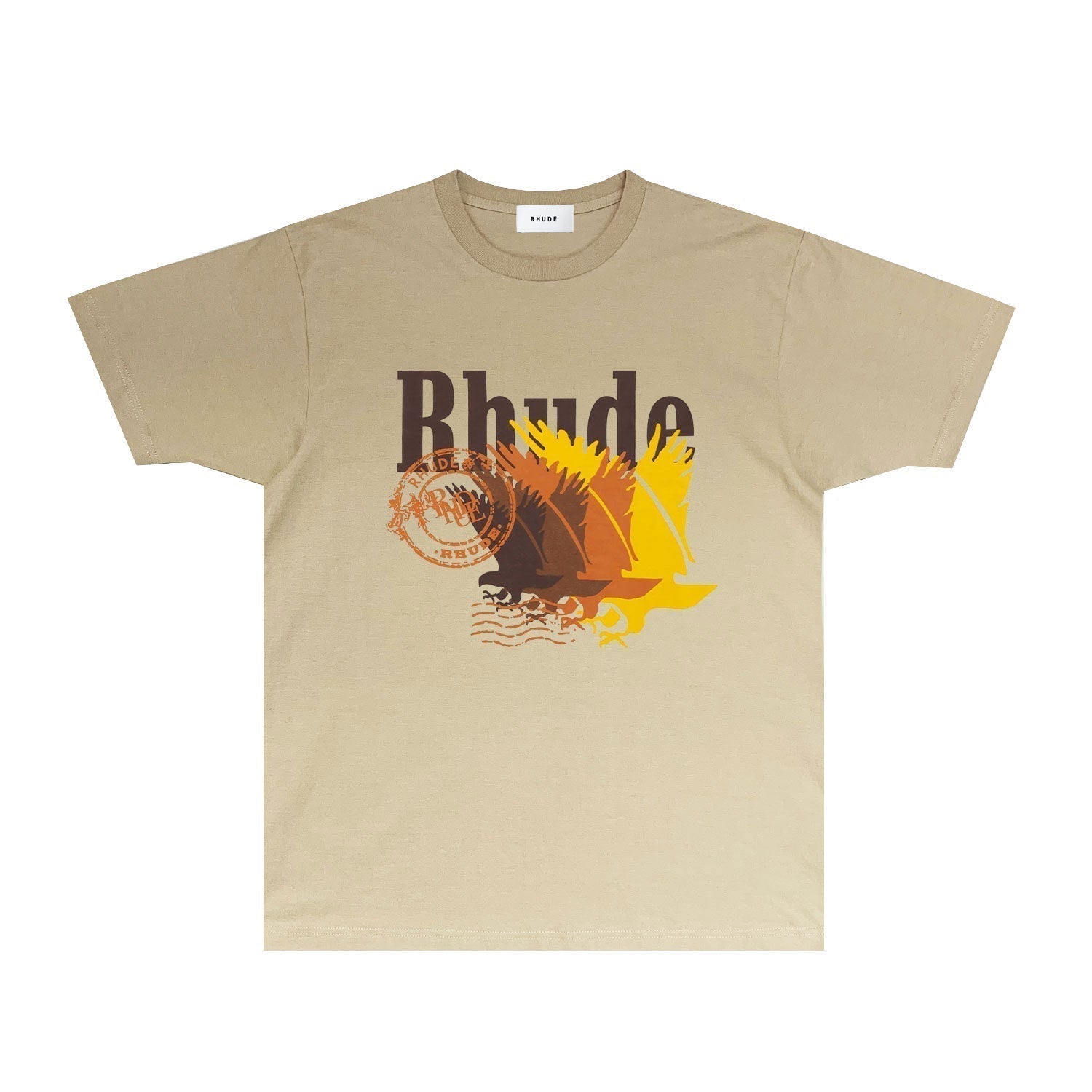 Rhude T-shirts Printed Trendy Pure Cotton