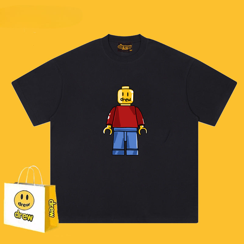 Drew T-shirts Short Sleeve Loose round Neck Short Sleeve