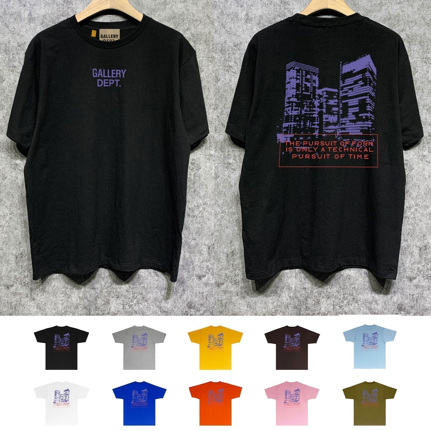 Gallery Dept T Shirt Retro Printed Loose Short-Sleeved Shirt
