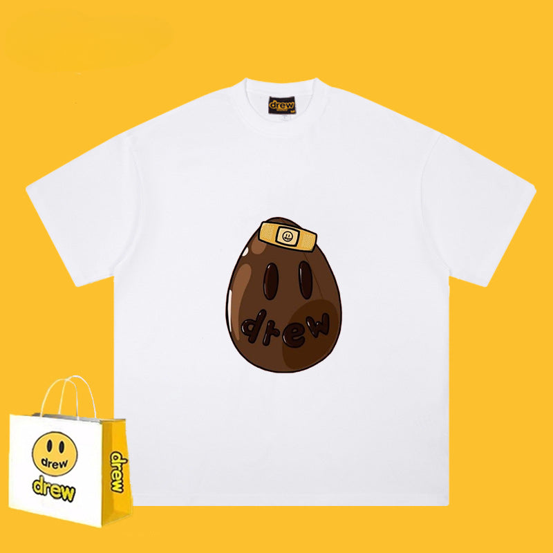 Drew T-shirts Cotton Heavy Short Sleeve Smiley Face